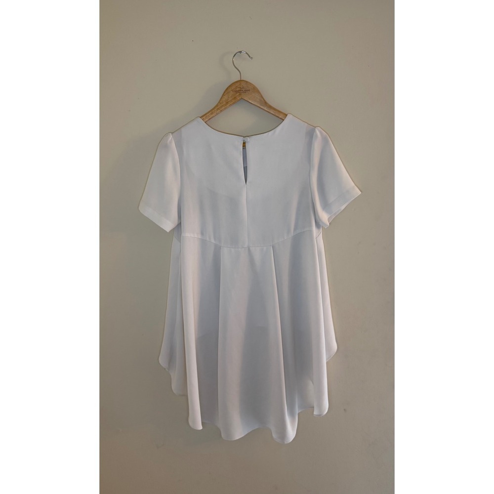 Philosophy Women's White flowy high-low baby doll style Blouse size S - Picture 7 of 7